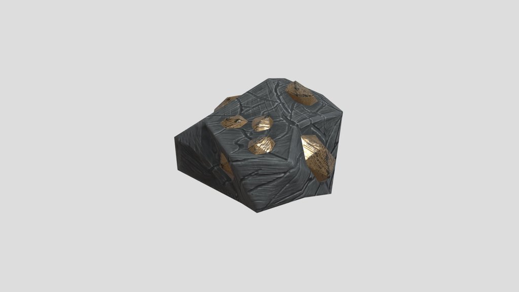 Stylized Bronze Ore - Game Ready