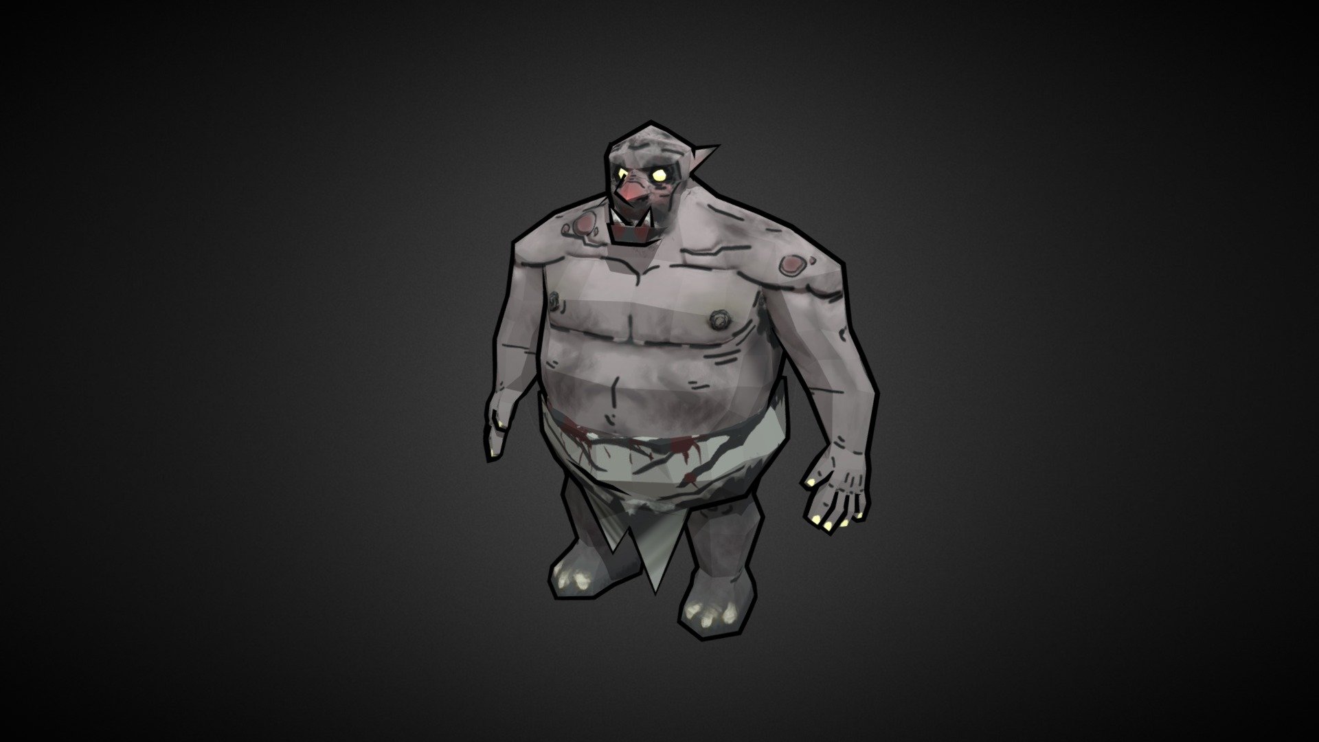 Ogre Low Poly Cel Shading Model - 3D model by mdreg [92d618a] - Sketchfab