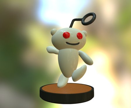 Reddit Alien Snoo Amiibo 3D Model