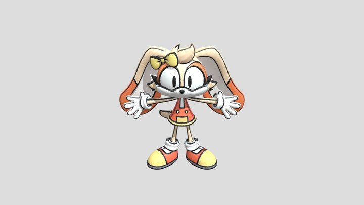 cream the rabbit 3D Model