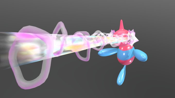 Porygon Z Psybeam 3D Model