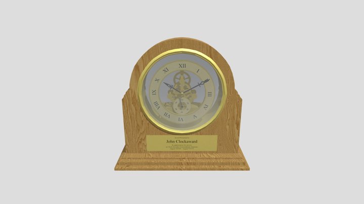High Poly Decorative Clock 3D Model