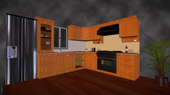 L Shape Traditional. 3D Model