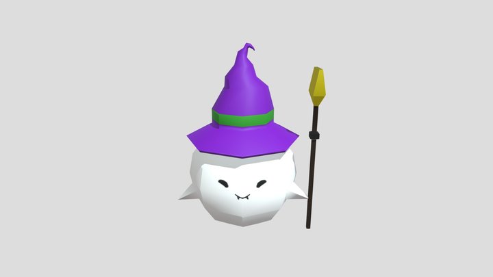 Low-poly Ghost (Alternative Colours) 3D Model