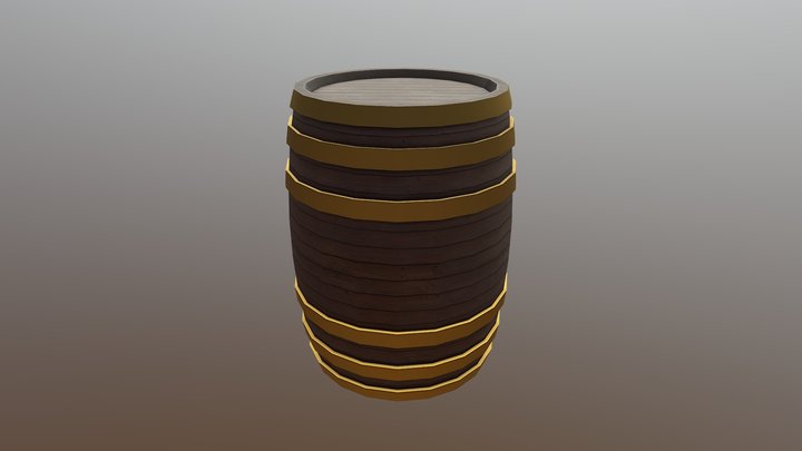 Golden Barrel 3D Model