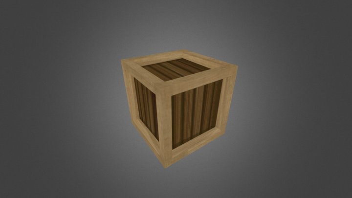 Simple wooden box 3D Model