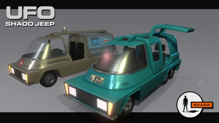 UFO SHADO Jeep 3D Model