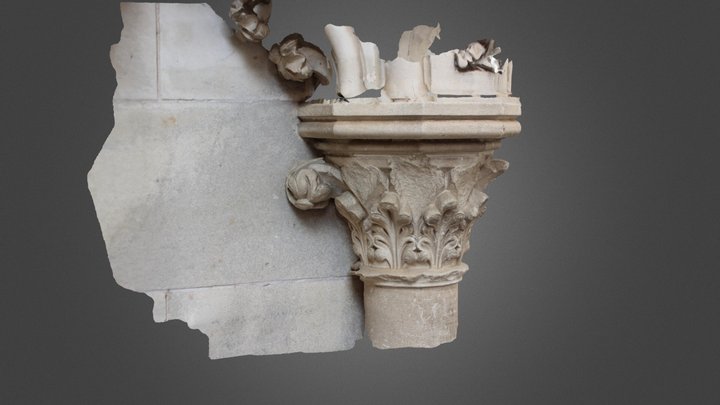Capitel Exterior Catedral De Cuenca 3D Model