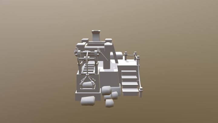 3D Test Building 3D Model