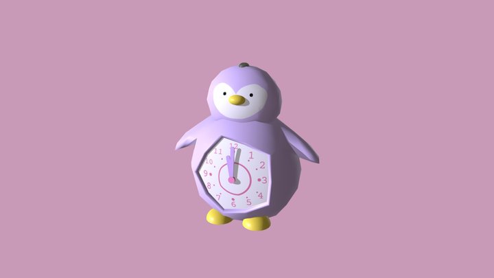 Penguin Alarm Clock 3D Model