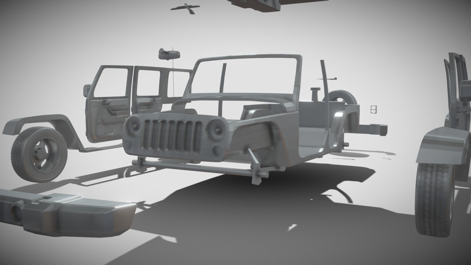 Jeep Wrangler 3D PRINT READY - Buy Royalty Free 3D model by AbdulRahim  (@IshmalAdil) [92e311b]