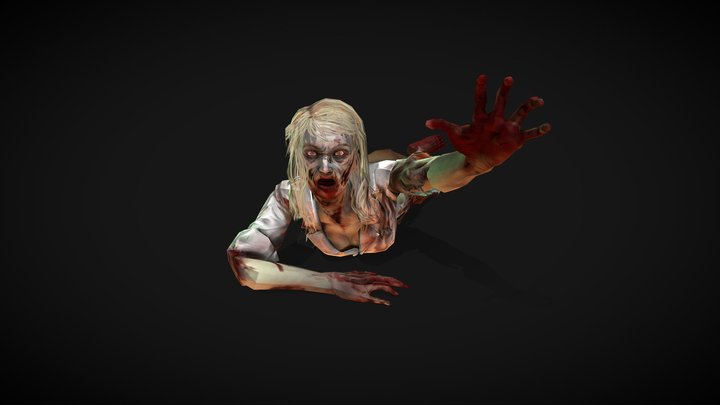 Animated Injured Zombie Crawling Loop – Modelo 3D gratuito STL