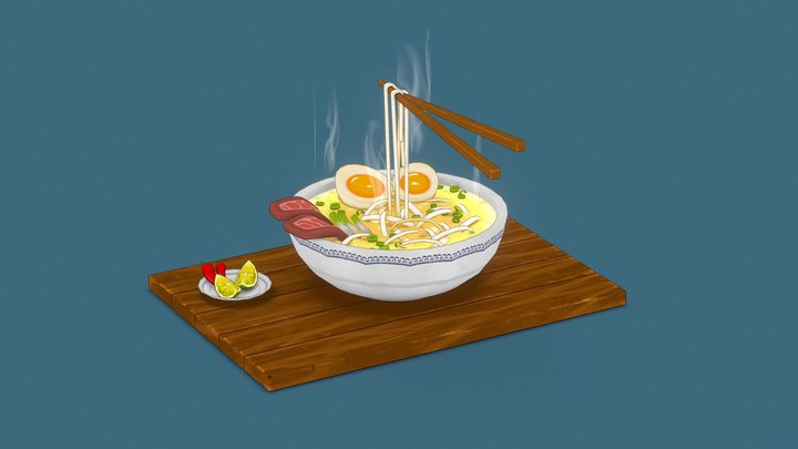 Noodle 3d Stylized 3D Model