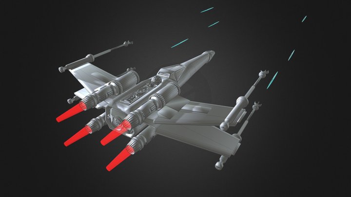 Xwing Sketchfab Ov2 3D Model