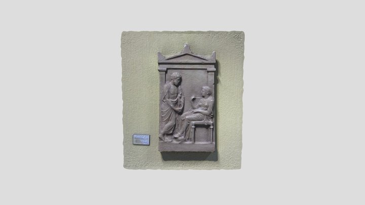 Estela funeraria de Ctesileos y Teanó 3D Model