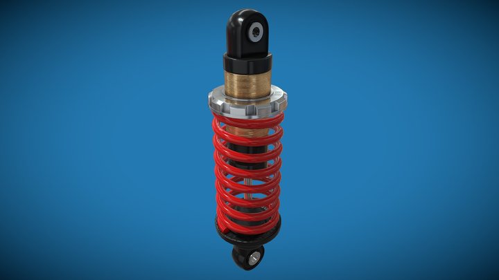 [Free] Coilover Shock Absorber Damper 3D Model