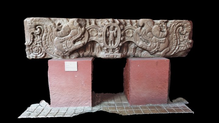 Pre Angkorian lintel, 9th century, Cambodia. 3D Model