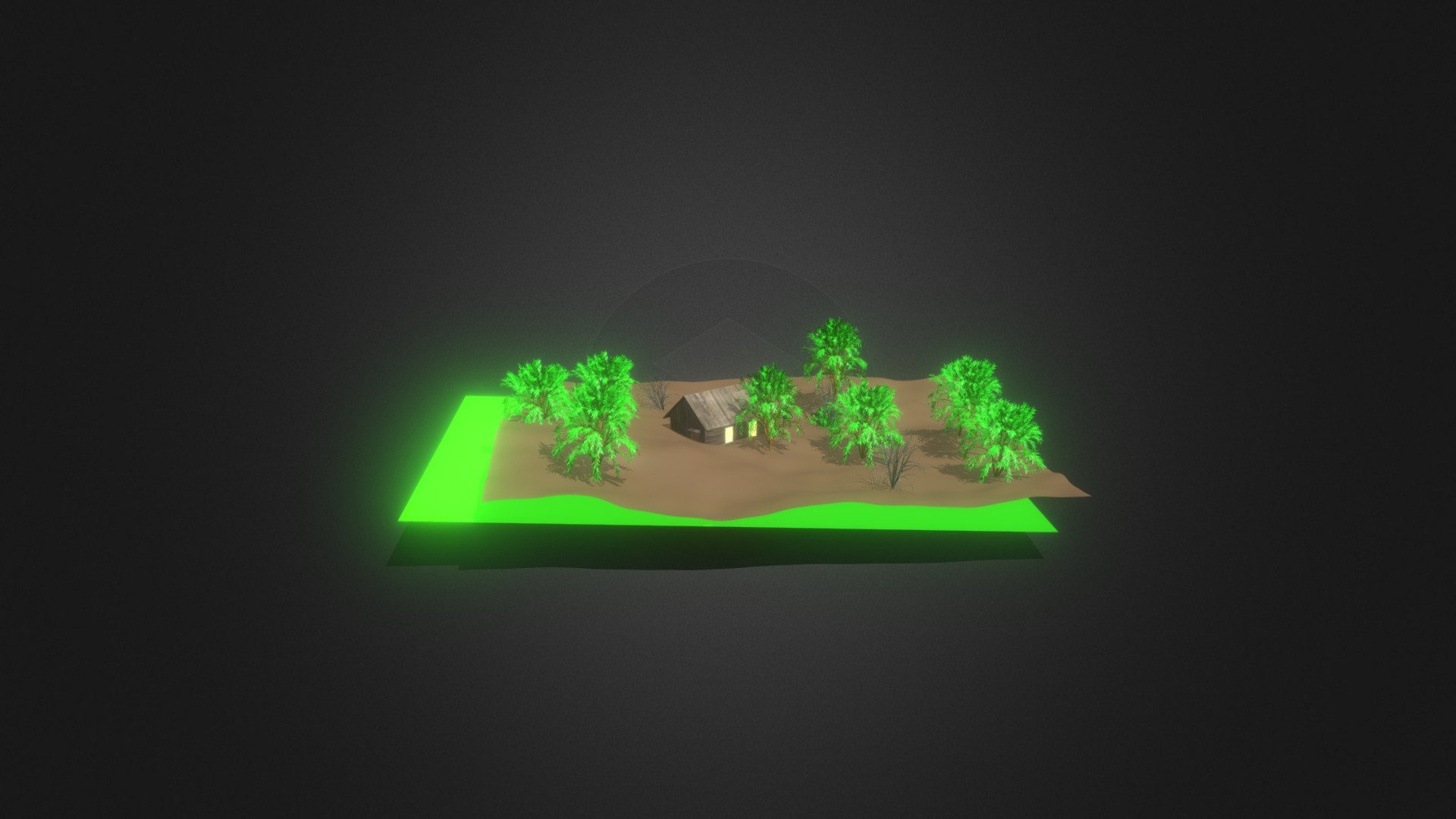 Forest atmosphere scene