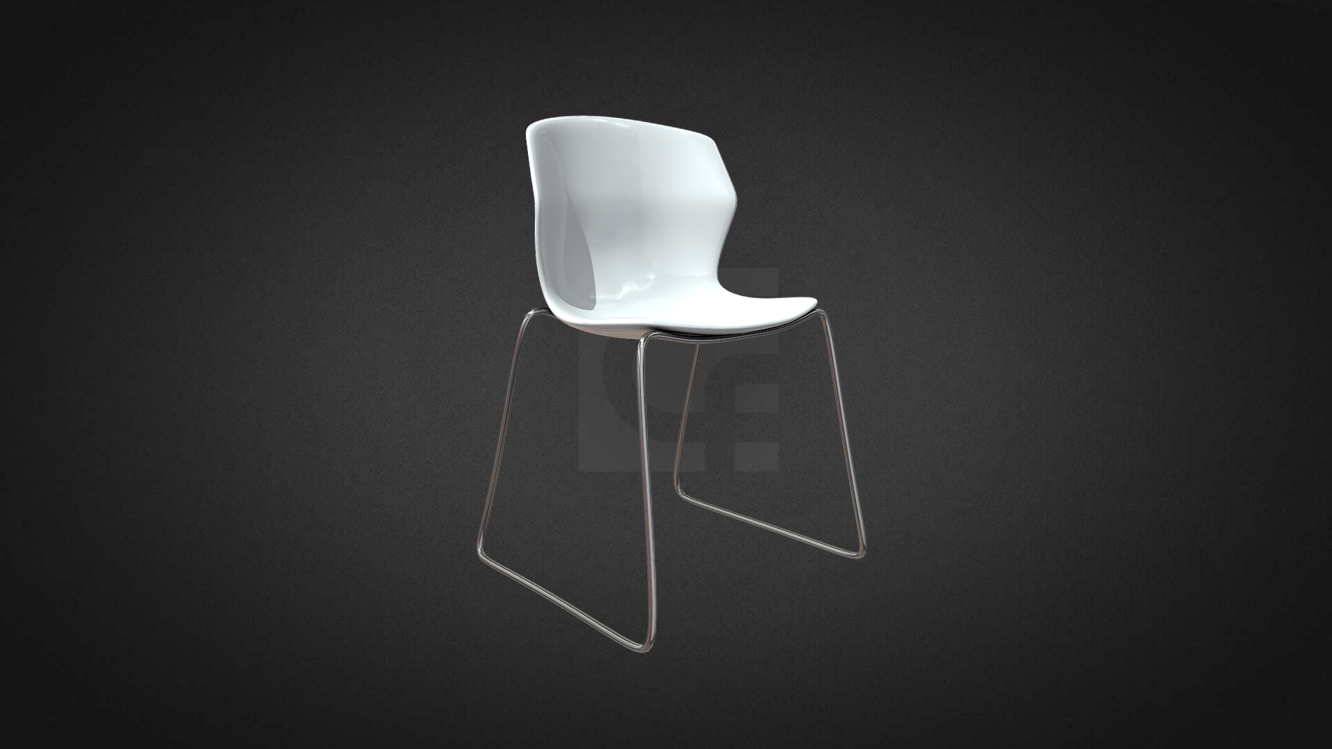 3D model Vienna Chair Hire - This is a 3D model of the Vienna Chair Hire. The 3D model is about a white lamp with a white shade.