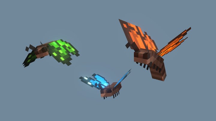 The Butterflies 3D Model