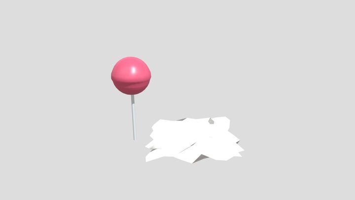 3D Sketchbook 6 Dum Dum And Wrapper 3D Model
