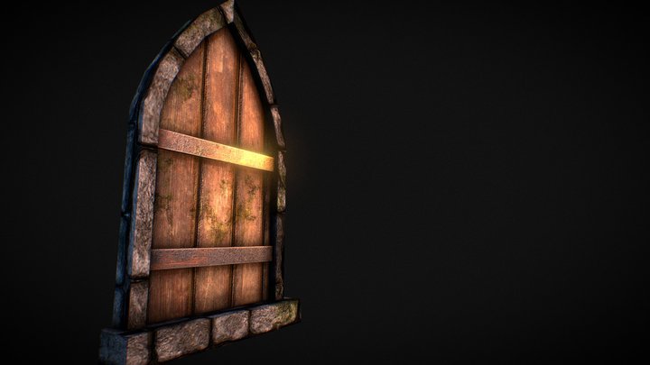 Medieval Arch Window 3D Model