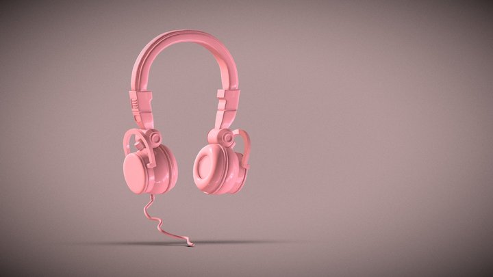 Retro Headphones 3D Model