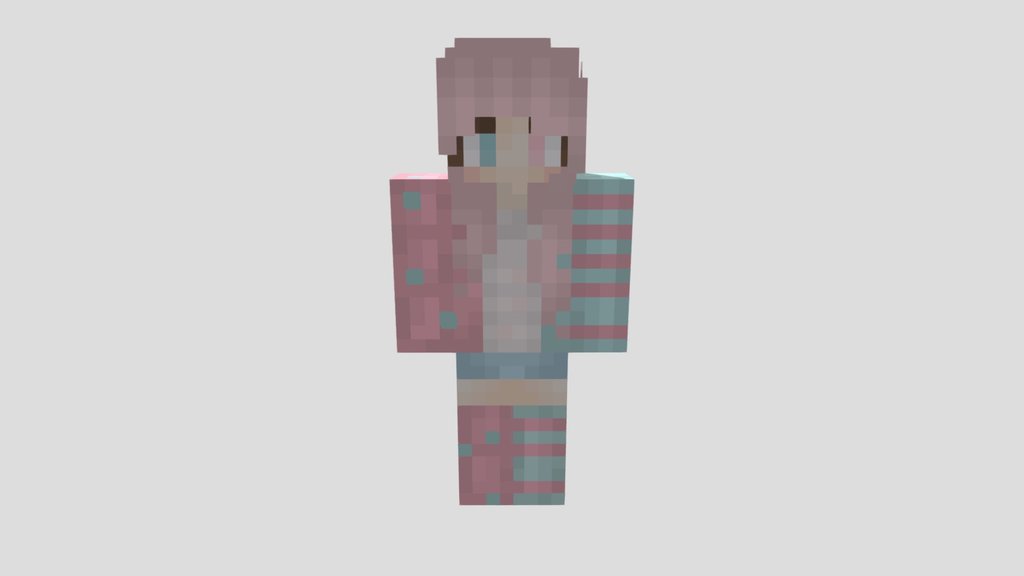 Cute Minecraft bubblegum girl