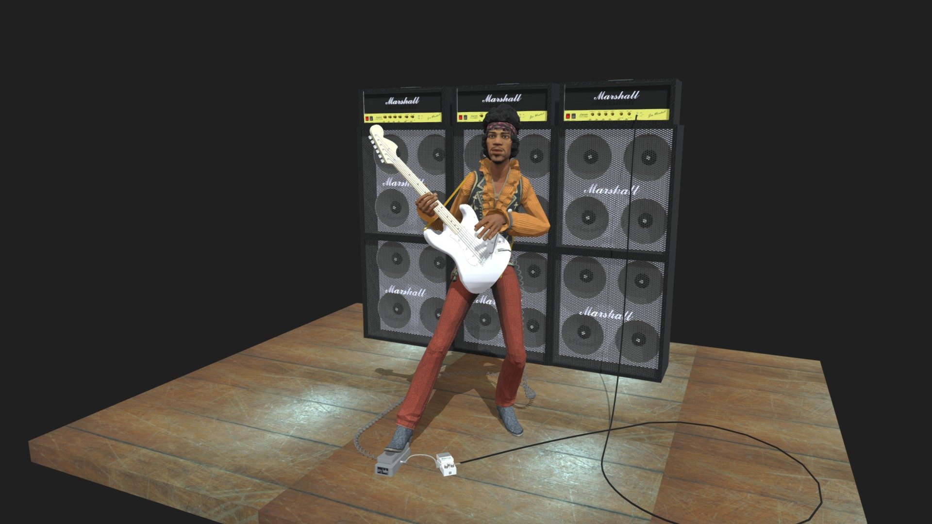 Jimi Hendrix Electric Ladyland - Download Free 3D model by TG13730 ...