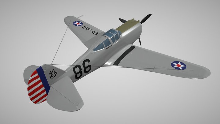 Curtiss P-36 Hawk 3D Model