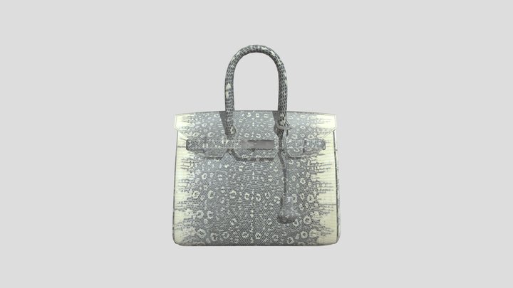 Hermes Birkin Lizard Leather Handbag 3D Model 3D Model