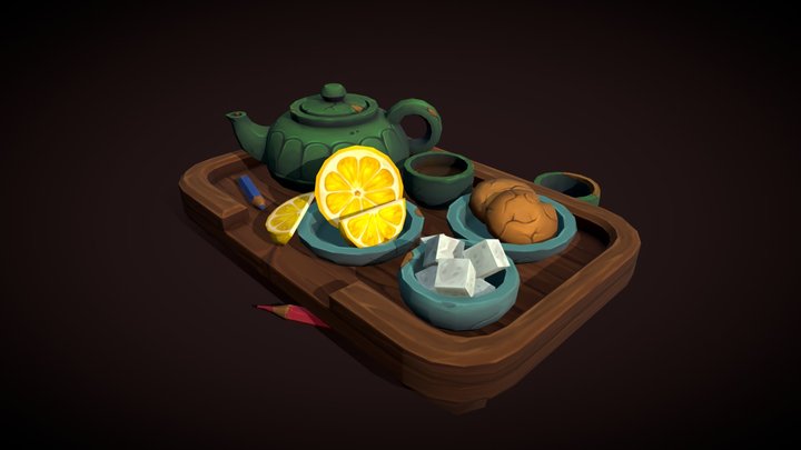 Tea Party Props 3D Model