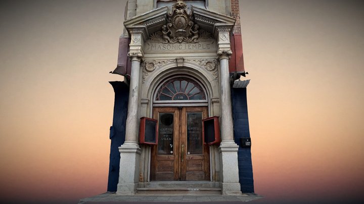Masonic Temple Entrance 3D Model