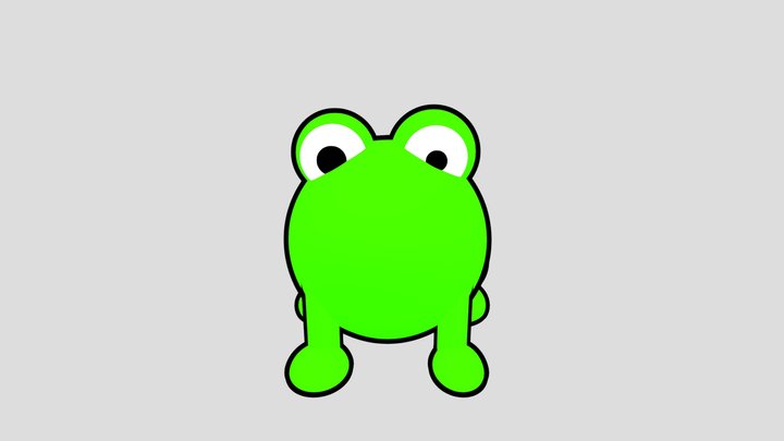 CARTOON FROG 3D Model