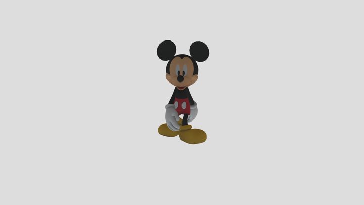 Mickey Mouse Walking Anim 3D Model