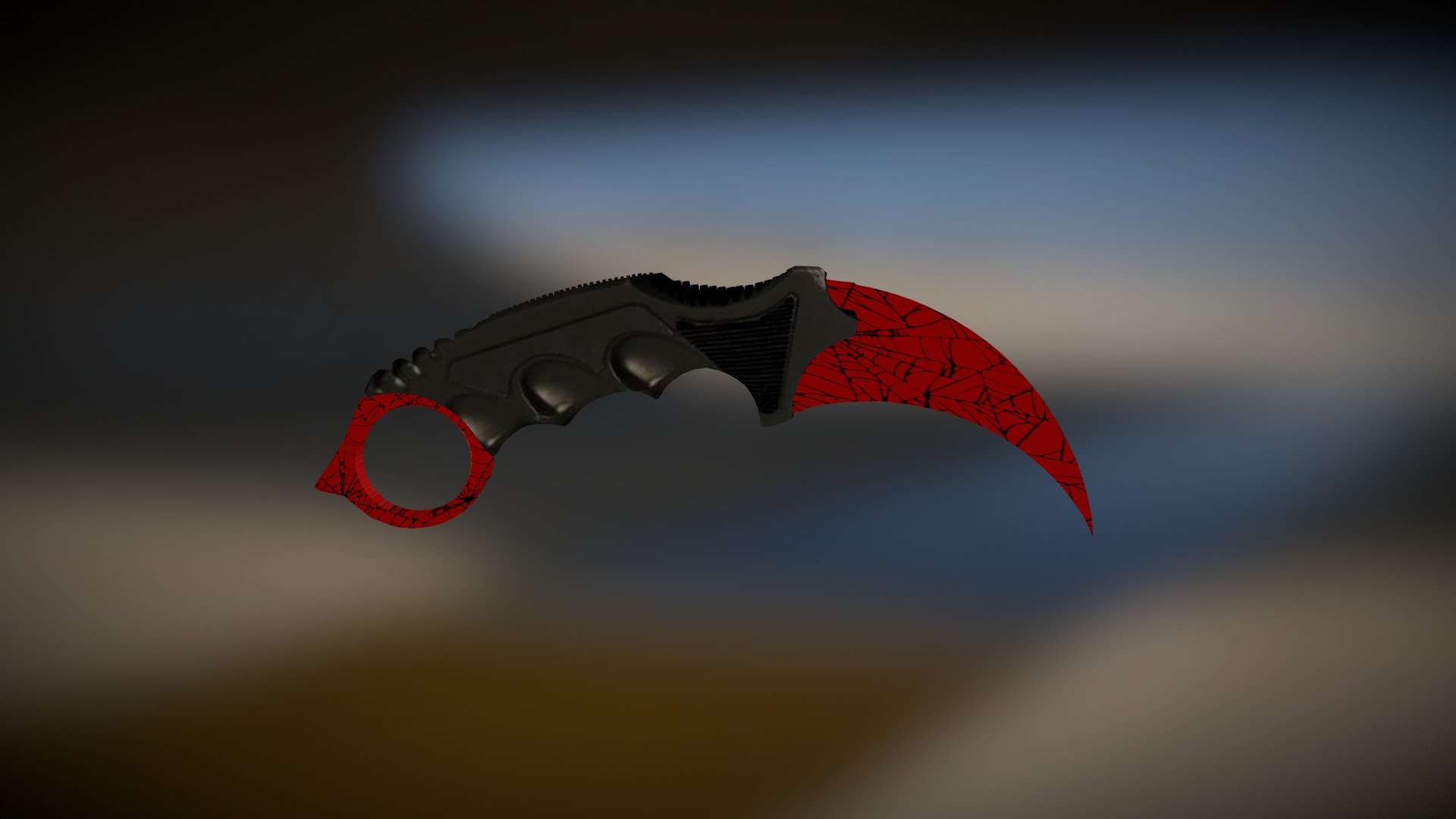CS GO Karambit Crimson Web Knife - 3D model by Metorphium (@metorphium)  [92eeb6b]