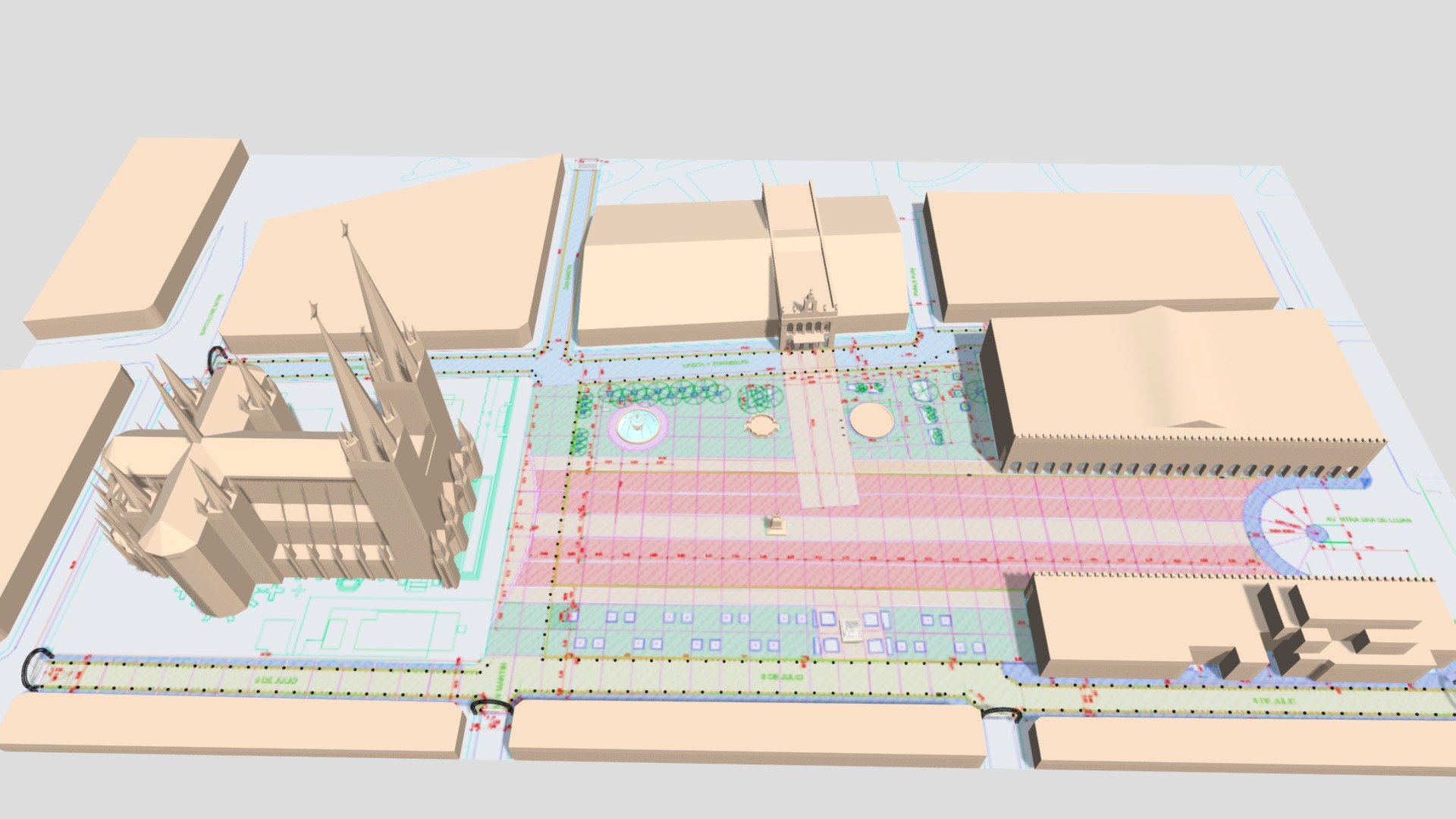 Proyecto Porticos Plaza Belgrano