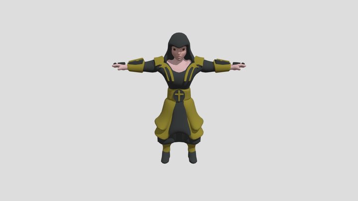 Assasin Low-Poly Game Ready 3D Model