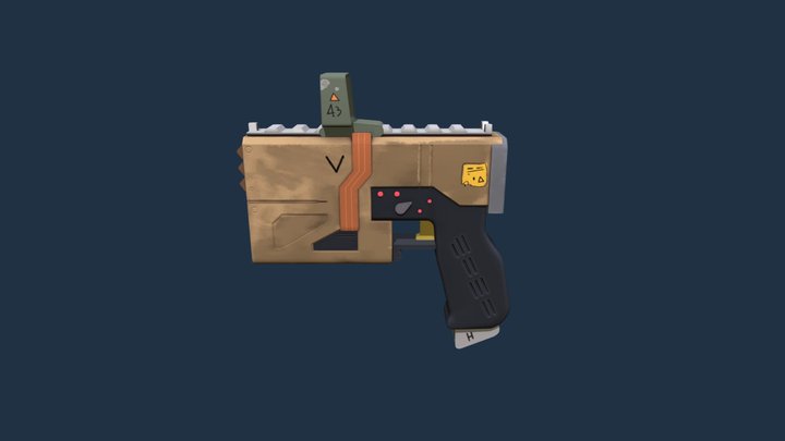 Sci-fi Pistol 3D Model