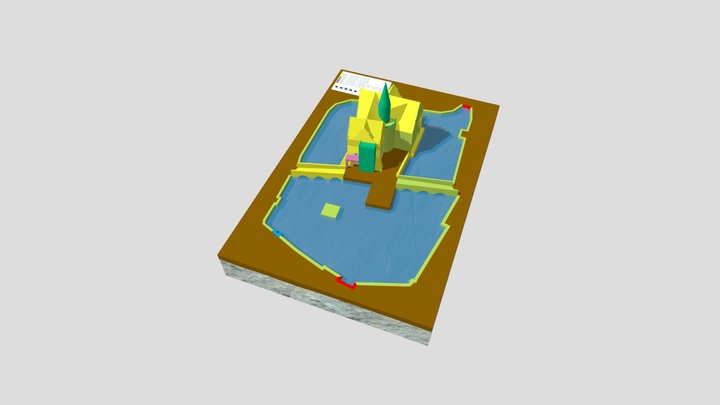Wasserschloss Oberau Phasenvisualisierung 3D Model