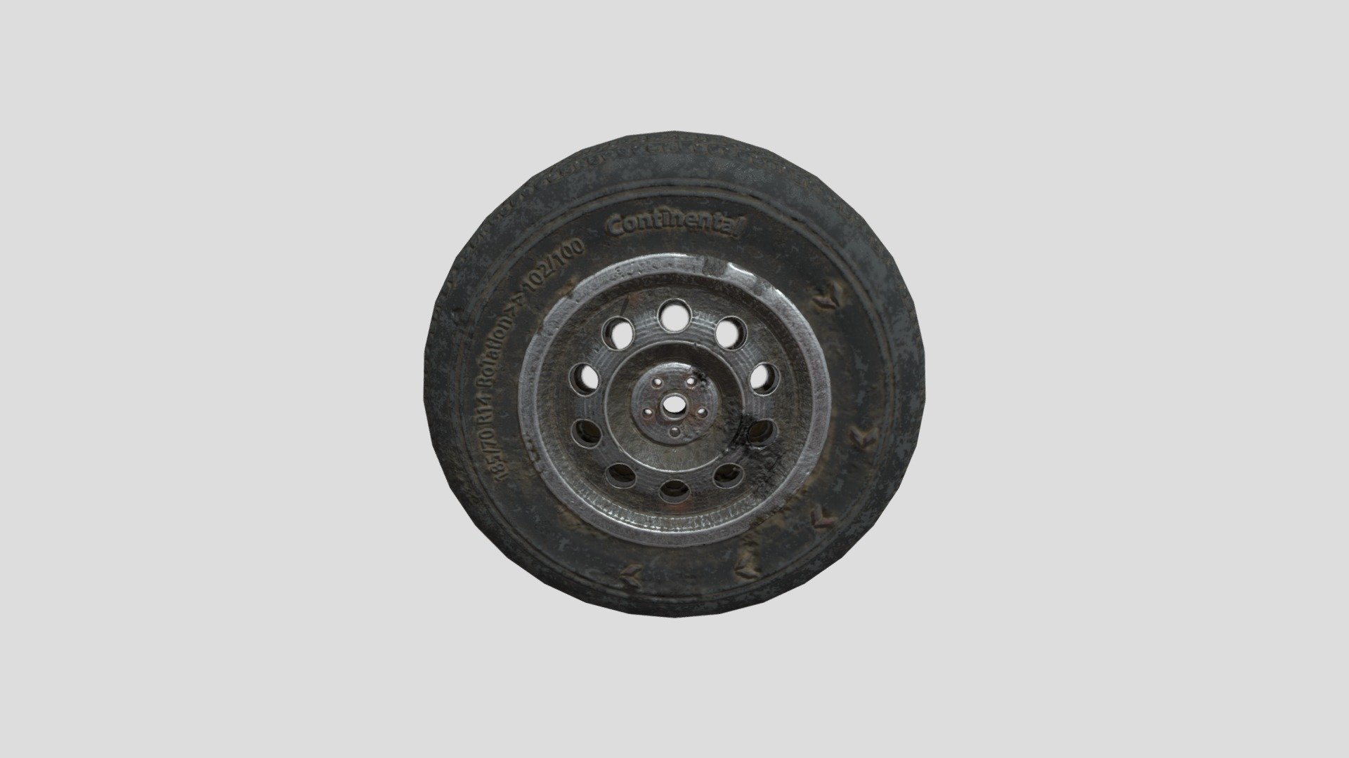 Rust Wheel 3D model by Pesemole (usr0470) [92f0f8f] Sketchfab