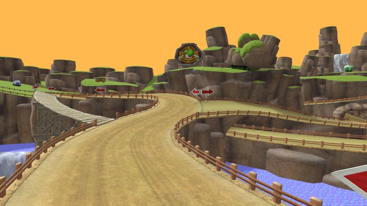 N64 Yoshi Valley 3D Model