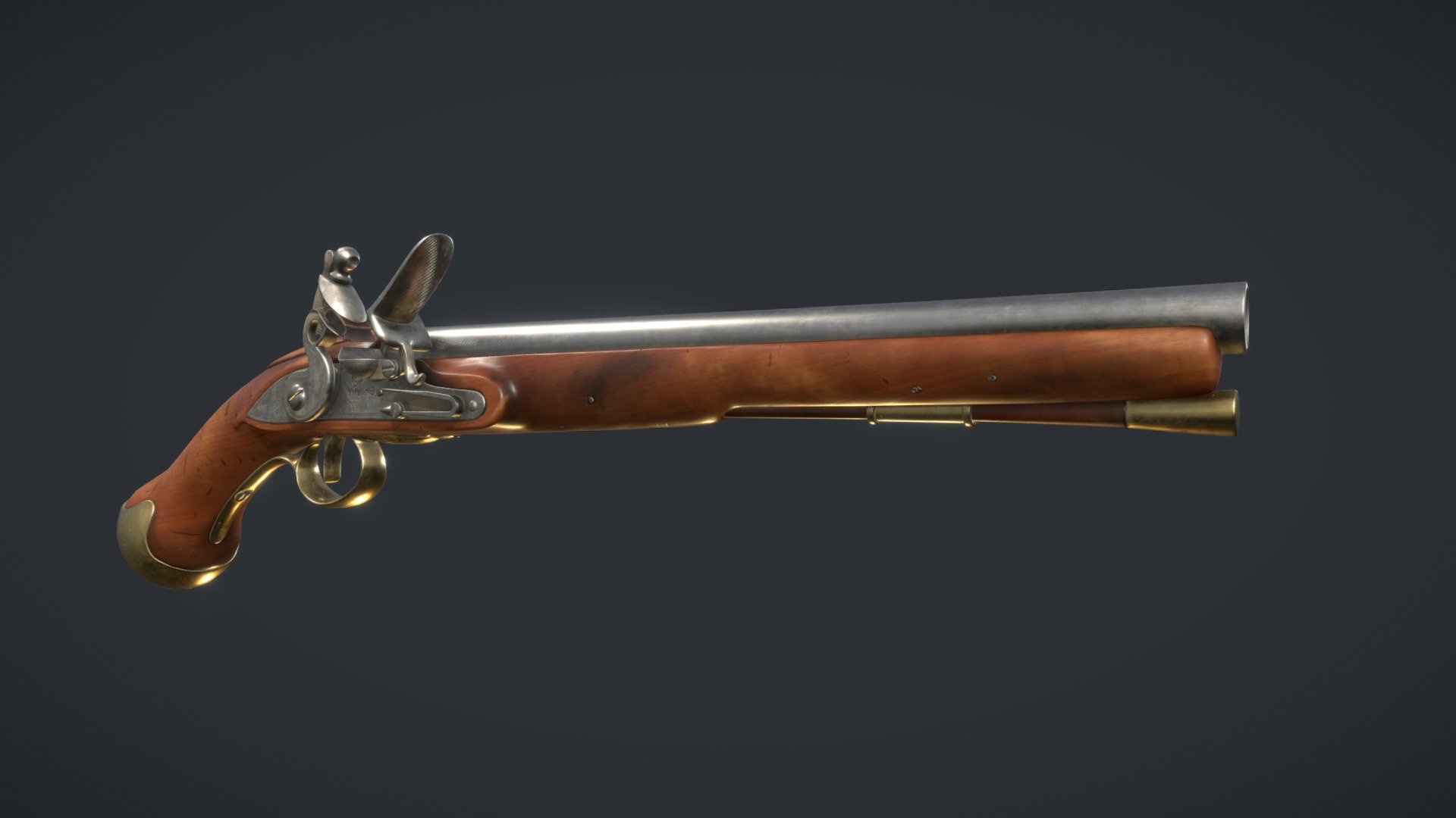 British Sea Service Flintlock 1801 - Buy Royalty Free 3D model by S ...