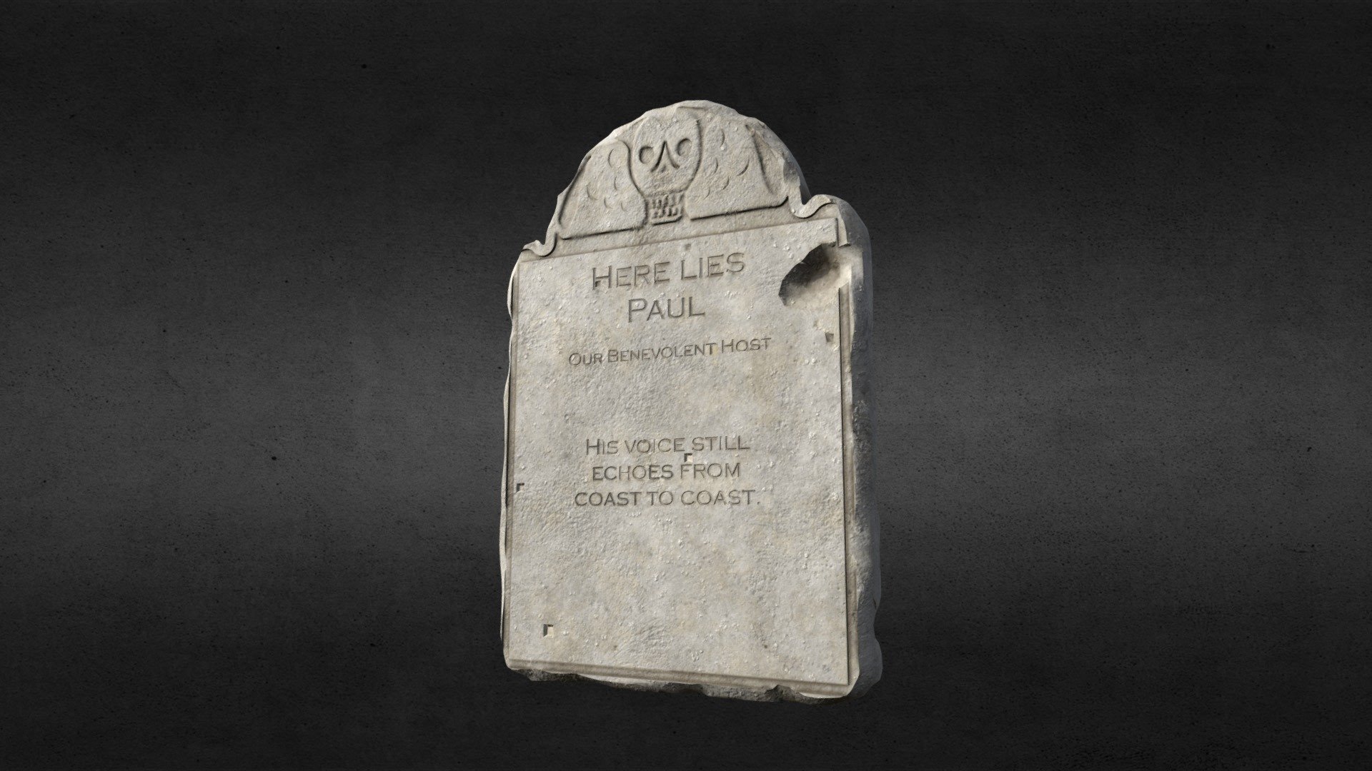Haunted Mansion Project: Paul Frees's Tombstone - Download Free 3D