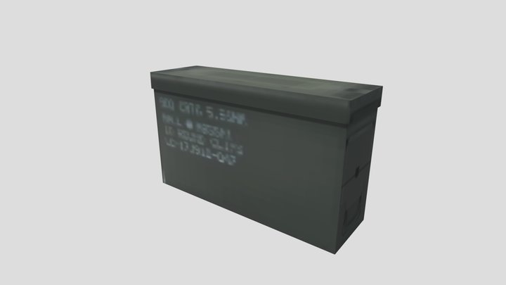 Ammunition Container (Low poly PS1) 3D Model