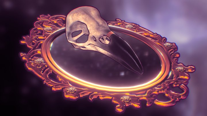 Raven Skull 3D Model