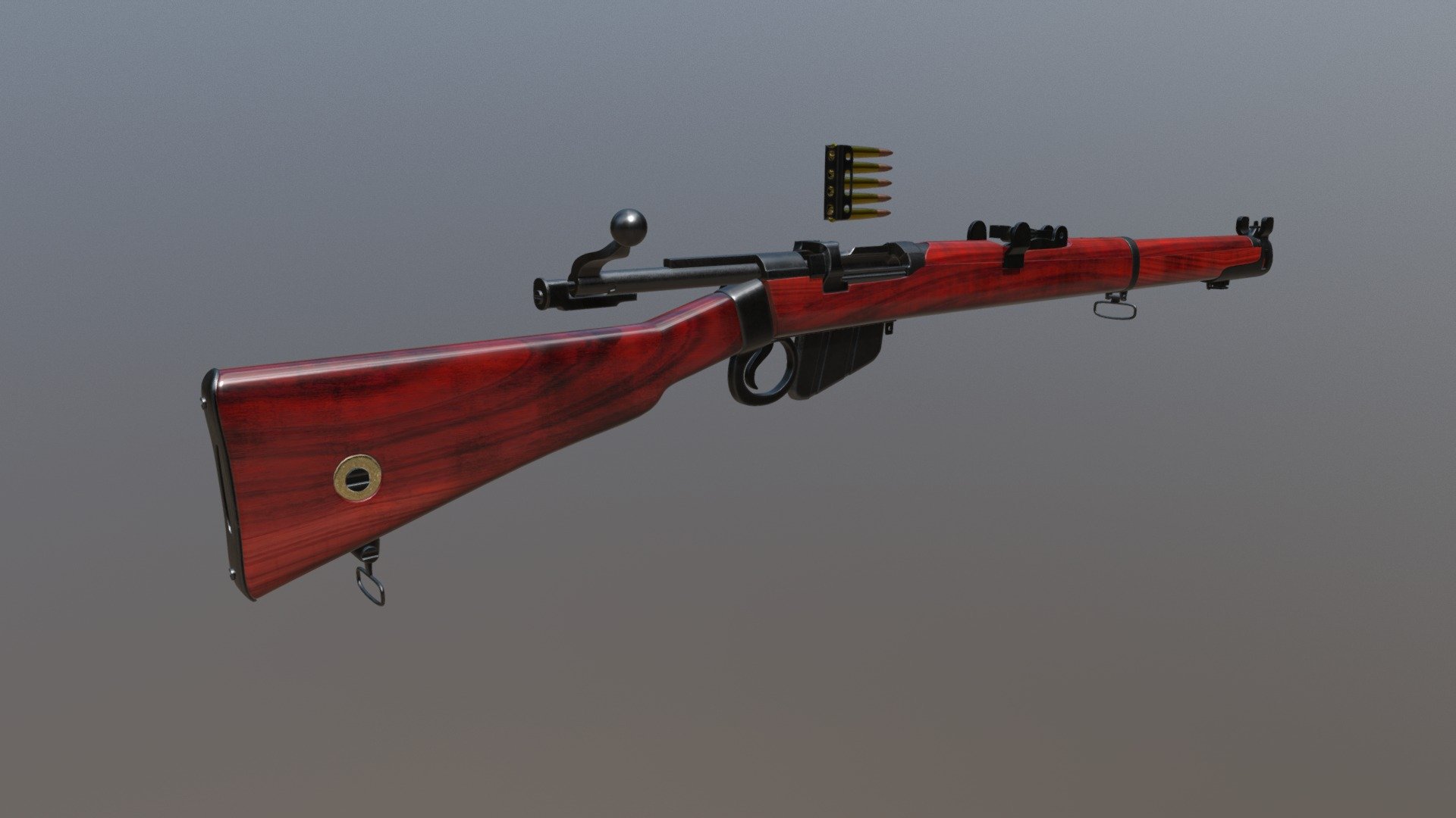 3D model Lee Enfield Rifle VR / AR / low-poly