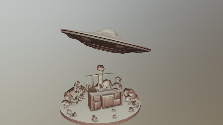 Diorama alien 3D Model