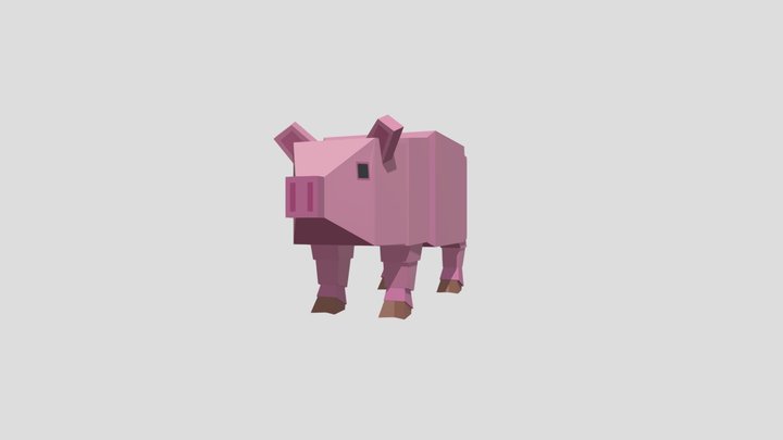 Chicken Gun - Pig 3D Model