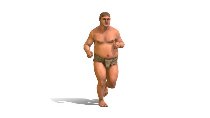 Animated LowPoly model Base Man Character Body 3D Model